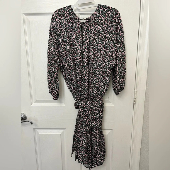Finley Dresses | Finley Coco Dress Green and Pink Little Leopard Print M - Picture 4 of 9